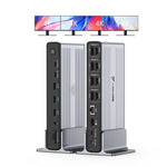 UDS050A DisplayLink Docking Station 4 Monitor, 20-in-1 Quad 4K@60Hz HDMI/DP Display
